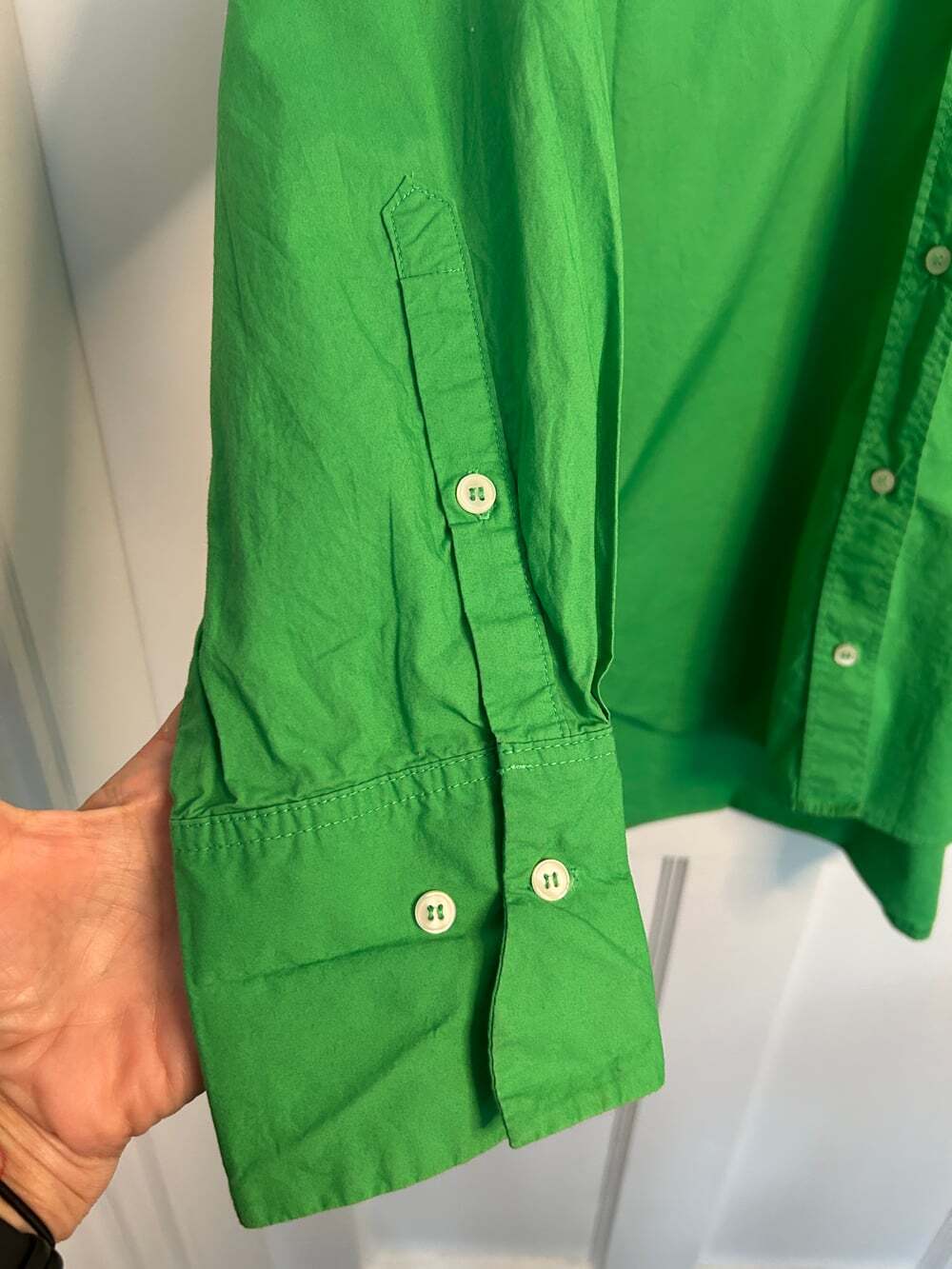 Women's Oversized Kelly Green Collared Shirt from Mango Size XS - Picture 6 of 11